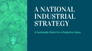 Free  Template: Industrial Sustainability Government Policy Presentation Template