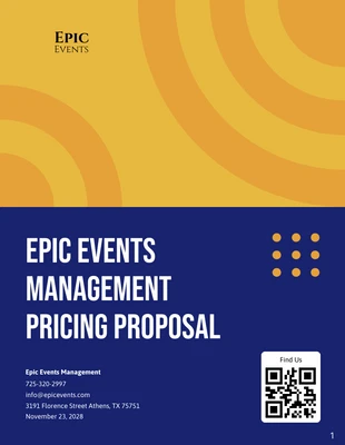 business  Template: Event Management Pricing Proposal Template