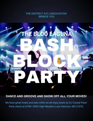 Free  Template: Bash Block Party Flyer Template