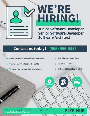 business  Template: Software Engineer Hiring Flyer Template