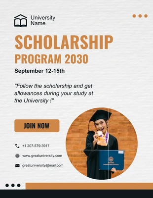 Free  Template: Scholarship Program Flyer Template