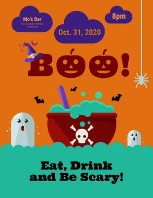 Free  Template: Halloween Event Flyer Template