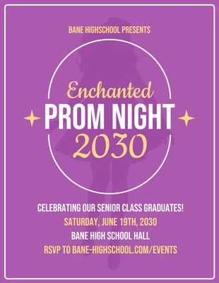 Free  Template: Elegant Prom Night Flyer Template