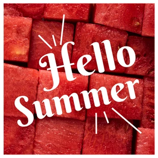 premium  Template: Hello Summer Instagram Post