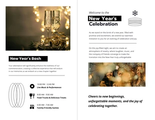 Themed New Year's Bash Half-Fold Brochure - Page 2