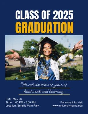 Free  Template: University Graduation Flyer Template