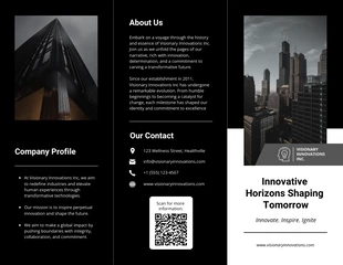 business interactive Template: Corporate Tri-fold Innovative Horizons Brochure Template