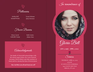 premium  Template: Funeral Program Design Bi Fold Brochure Template