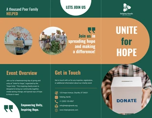 Free  Template: Charity Event Trifold Brochure Template