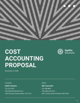 business  Template: Cost Accounting Proposal Template