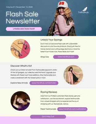 Free  Template: Flash Sale Newsletter Template