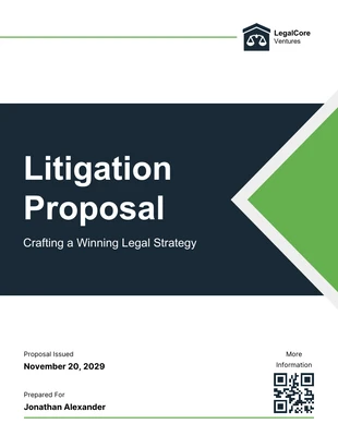 Free  Template: Litigation Proposal Template