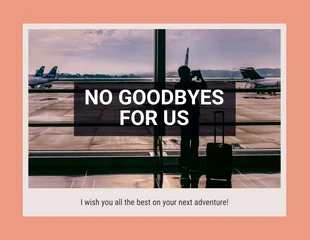 premium  Template: Airport Goodbye Farewell Card