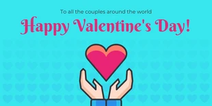 Free  Template: Cute Valentine's Day Twitter Post