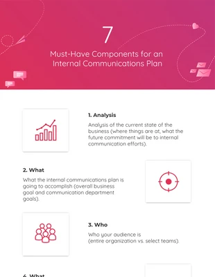 Free  Template: 7 Internal Communications Plan Infographic Template