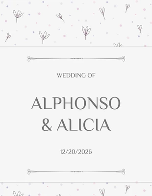 Free  Template: Light Grey Minimalist Pattern Wedding Label