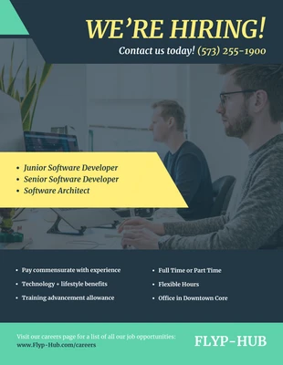 business  Template: Software Engineer Hiring Job Opening Flyer Template