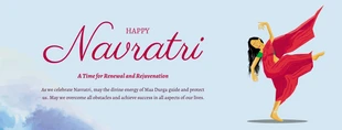 Free  Template: Soft Blue Navrati Banner