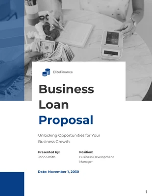 business  Template: Business Loan Proposal Template