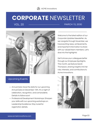 premium  Template: Corporate News Updates Newsletter Template