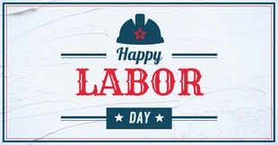 Free  Template: Simple Labor Day Facebook Post