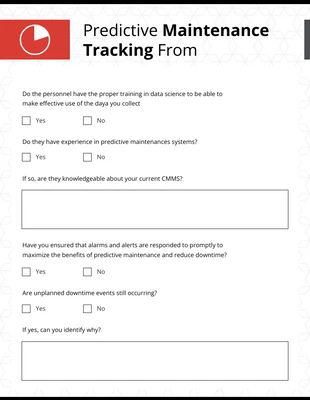 Free  Template: Predictive Maintenance Tracking Form Template