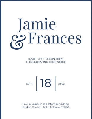 Free  Template: Modern Classy Wedding Invitation