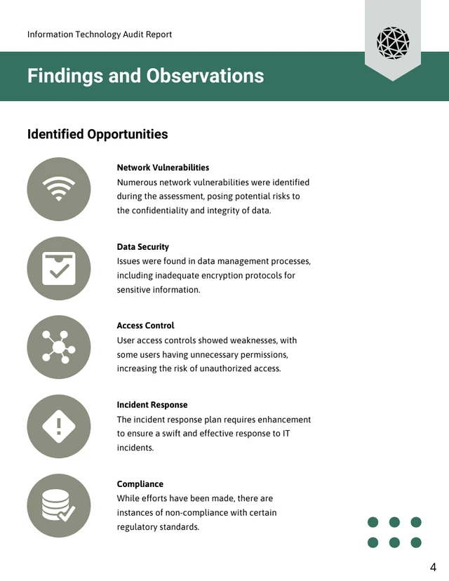 Information Technology Audit Report - Page 4