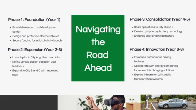 Dark Green and Black Roadmap Presentation - Page 3