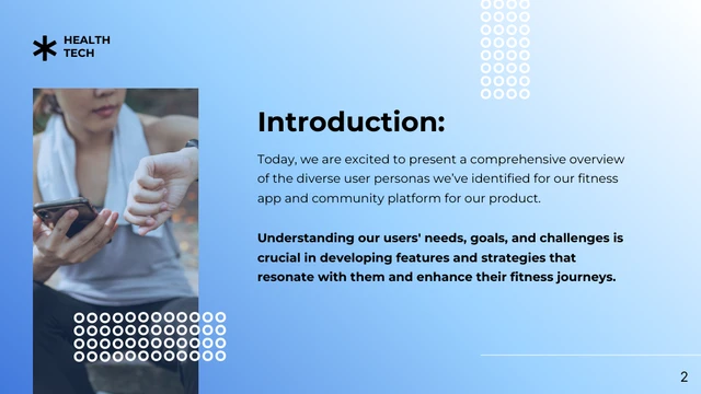 Blue Gradient User Persona Presentation - Page 2