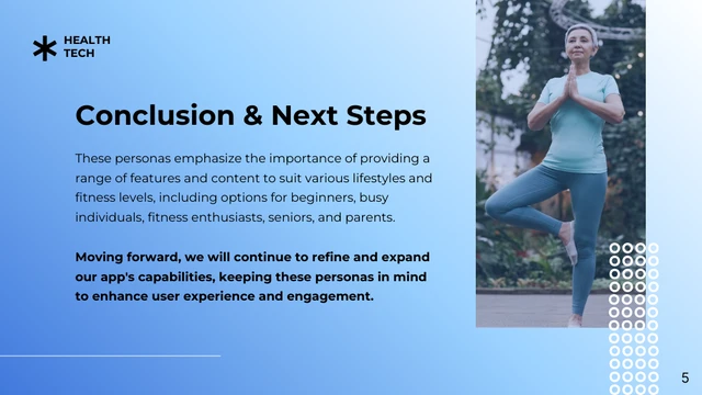 Blue Gradient User Persona Presentation - Page 5