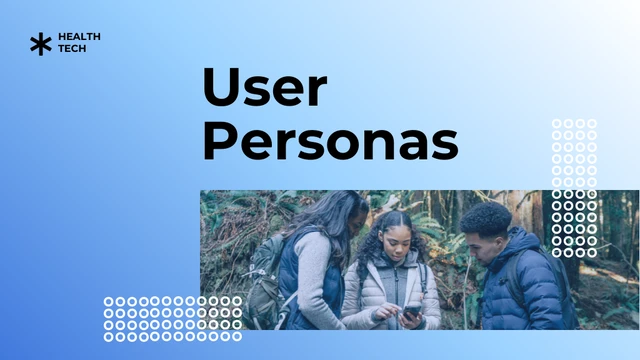 Blue Gradient User Persona Presentation - Page 1