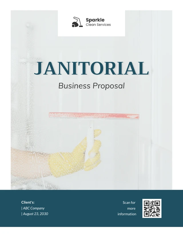 Janitorial Business Proposal Template - Page 1