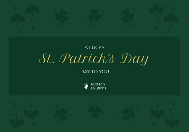 Aesthetic Green and Yellow St. Patrick's Day Card Template
