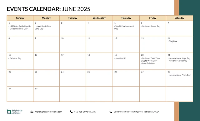 2025 Calendar Event Work Schedule Template - Page 6