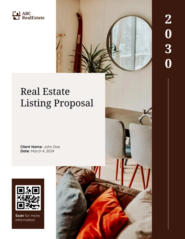 Real Estate Listing Proposal template - Page 1