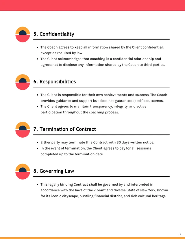 Coaching Contract Template - Page 3