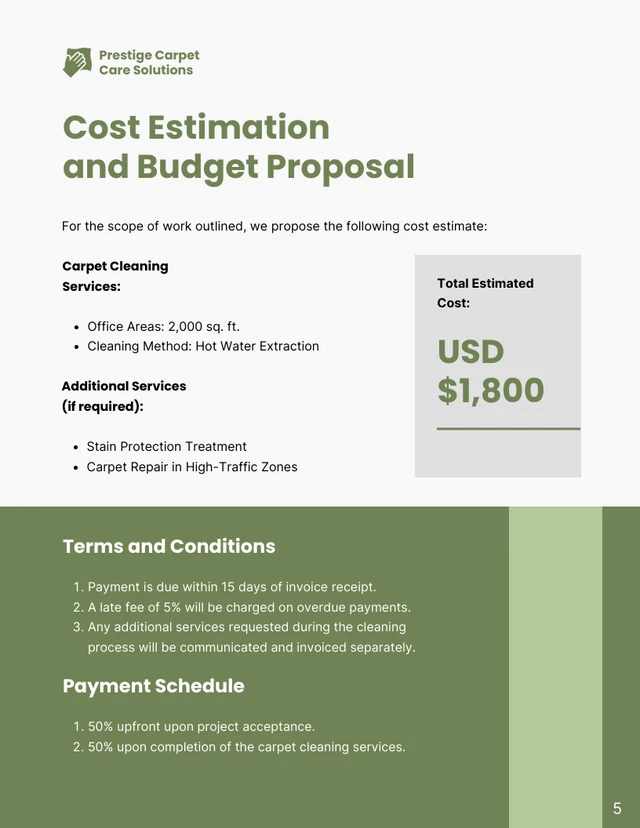 Carpet Cleaning Proposals - Page 5