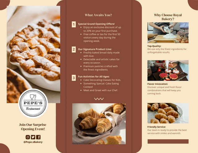 Bakery/Cafe Grand Opening Brochure - Page 2