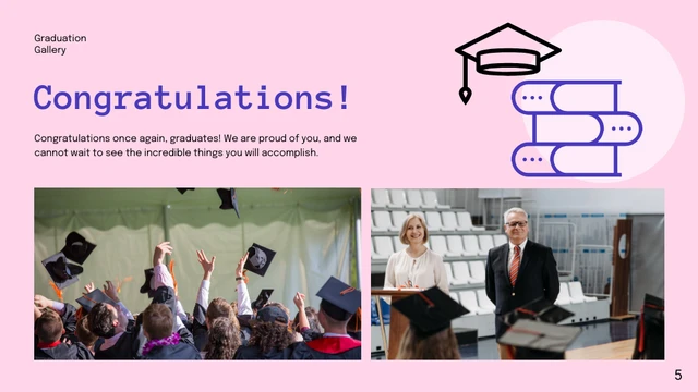 Pink and Blue Illustration Graduation Presentation - Page 5