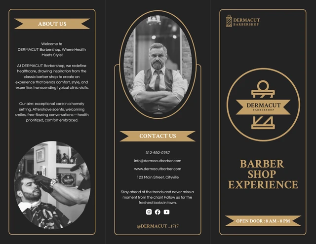 Barber Shop Experience Brochure - Page 1