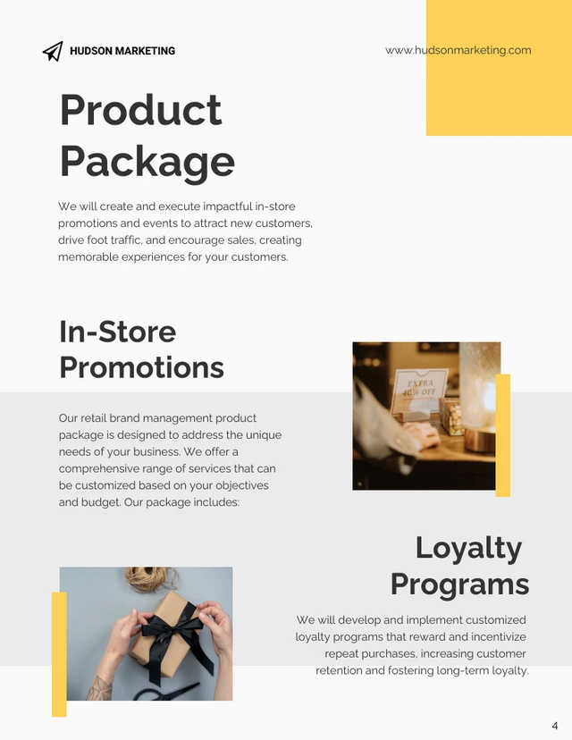 Yellow and Black Minimalist Brand Management Proposal - Page 4