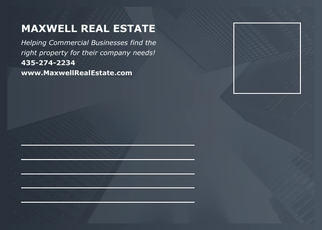 Commercial Brokerage Real Estate Postcard - Page 2