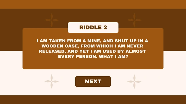 Brown Modern Minimalist Playful Riddle Game Presentation - Page 5