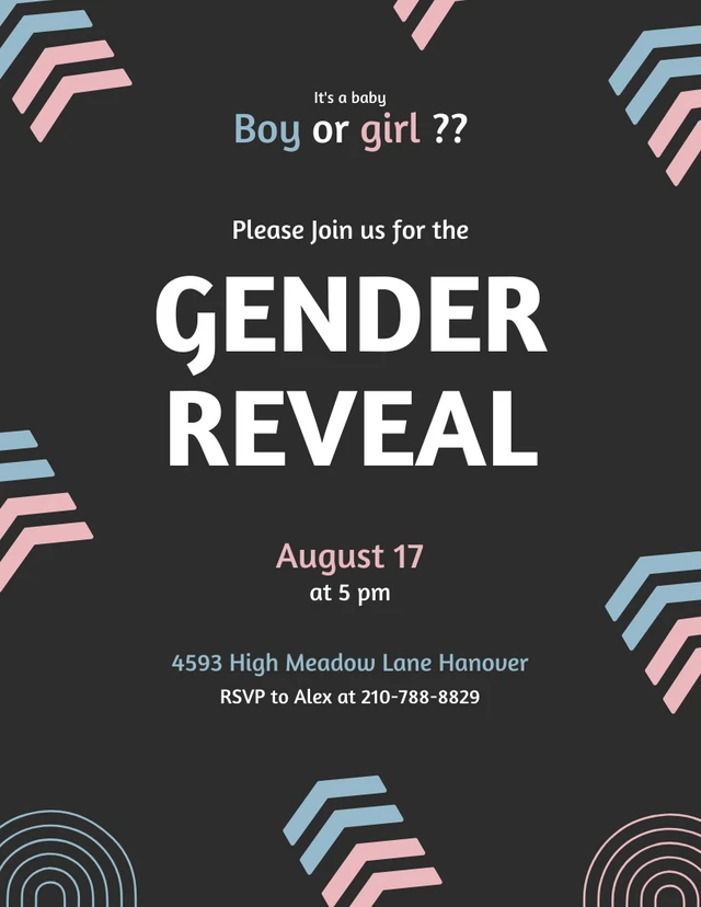 Black Gender Poster Simple Template