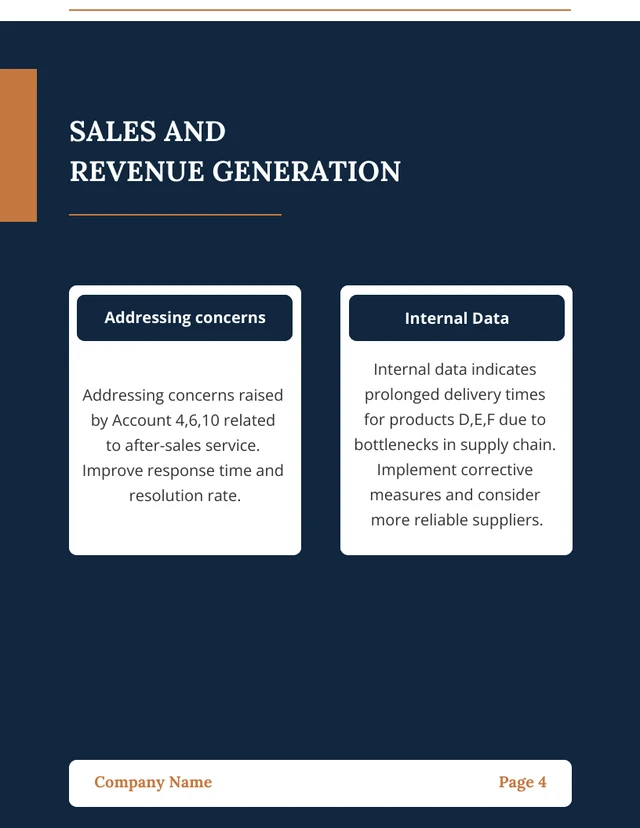 Navy And Orange Rounded Square Account Plan - Page 4