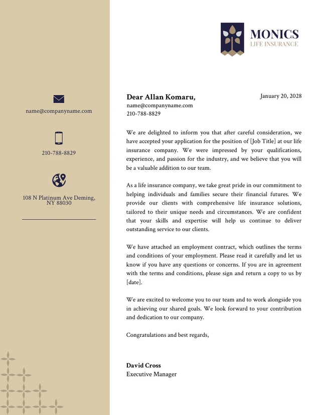 Cream Beige Minimalist Business Letterhead
