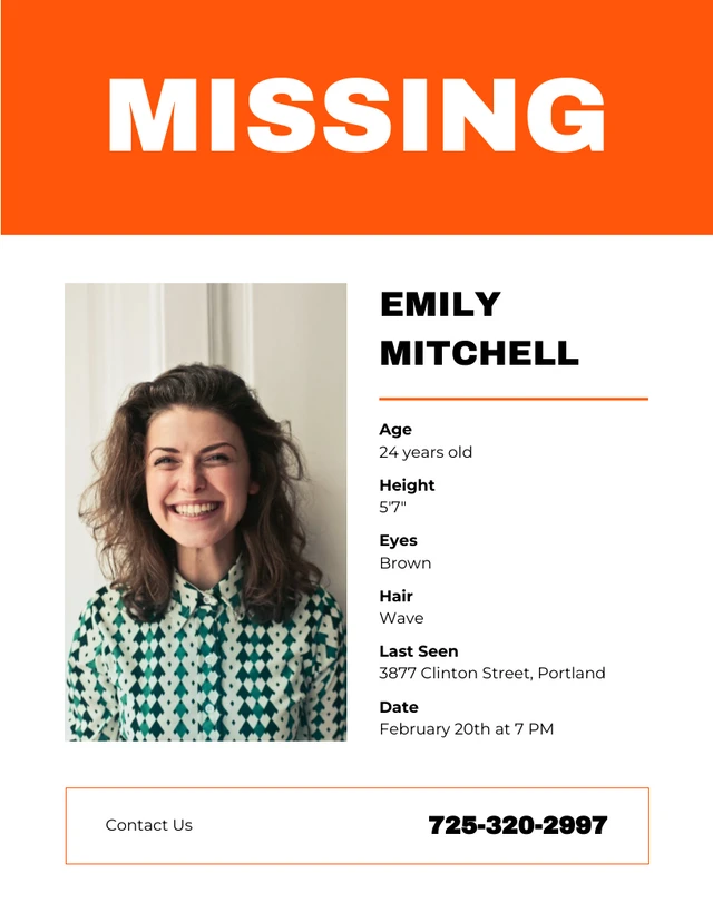 Brown And Beige Aesthetic Missing Person Poster Template