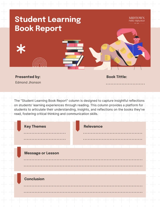 Student Learning Book Report