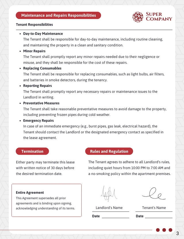 Deep Red Lease Contract - Page 3